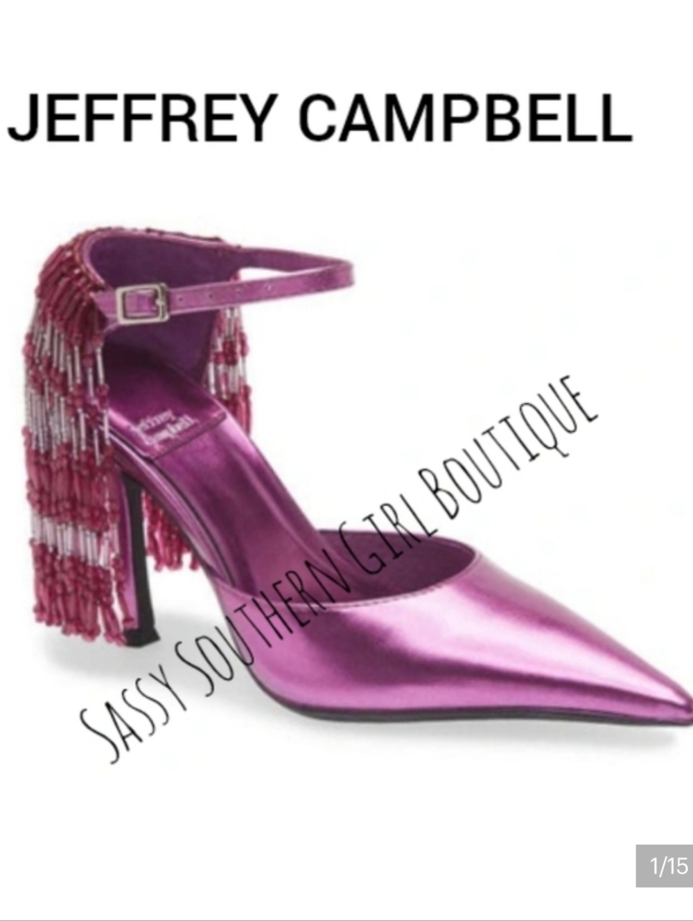 🆕⭐ Jeffrey Campbell purple showstopper beaded heels
